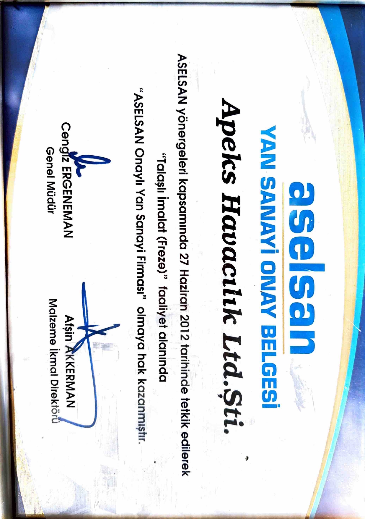 Certificate