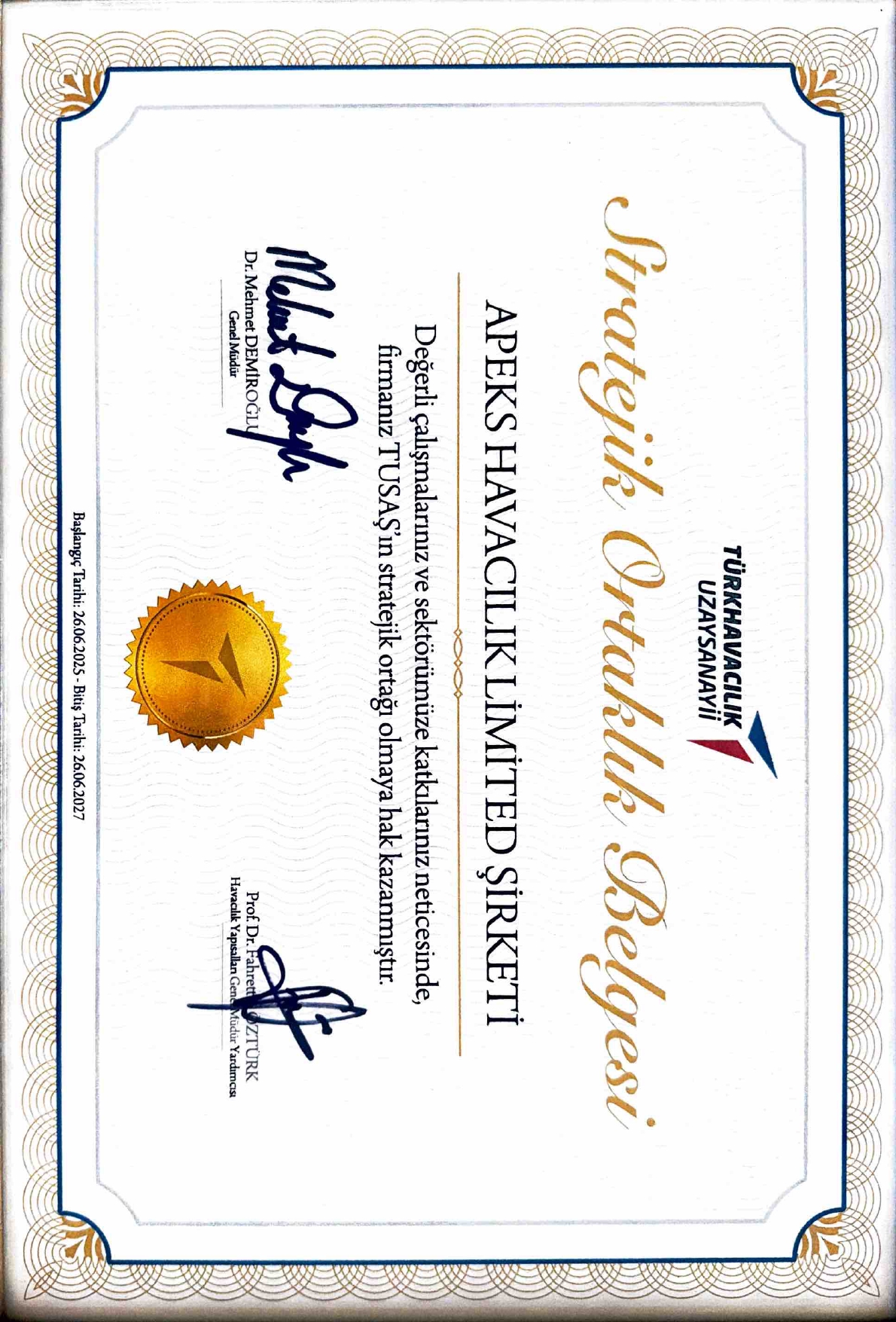 Certificate